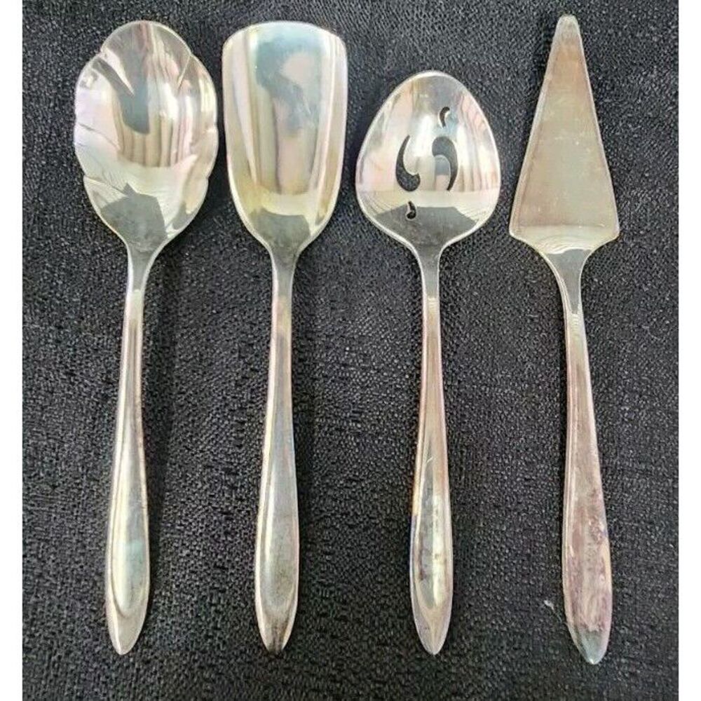 4 Pc International Silver Meriden First Lady Silverplate Hostess Serving Set Vtg